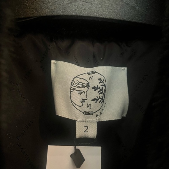 Black Furless Faux Fur oversized  coat by Marei 1998 - Picture 3 of 11